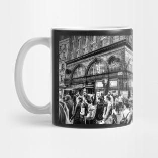 Oxford Circus, London, UK, Black And White Mug